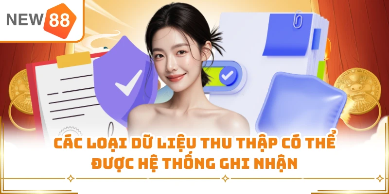 Các loại dữ liệu thu thập có thể được hệ thống ghi nhận 