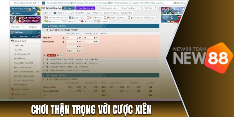 Chơi thận trọng với cược xiên