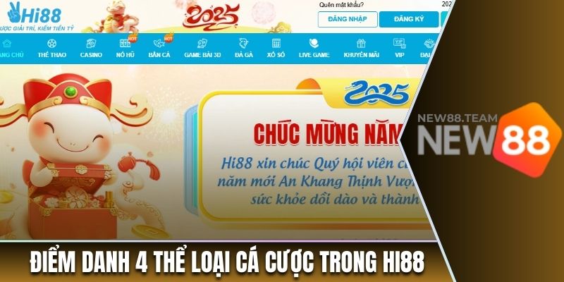 Điểm danh 4 thể loại giải trí cá cược tại Hi88
