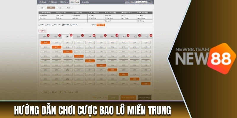 Hướng dẫn chơi cược bao lô miền Trung